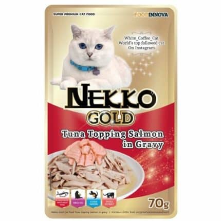 Nekko Gold Salmon Gravy Tuna Topping Pouch (70g)