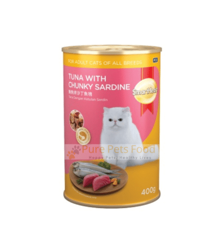 SmartHeart Chunky Sardine & Tuna Canned Cat Food (400g)