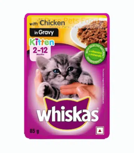 Whiskas Chicken Flavor Gravy Kitten Pouch (85g)