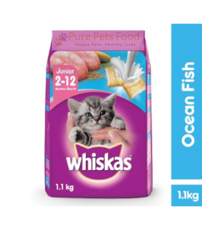 WHISKAS Junior Ocean Fish Dry Cat Food (1.1Kg)