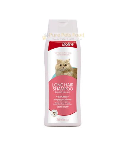 Bioline 250ml Long Hair Cat Shampoo with Camomile Extracts